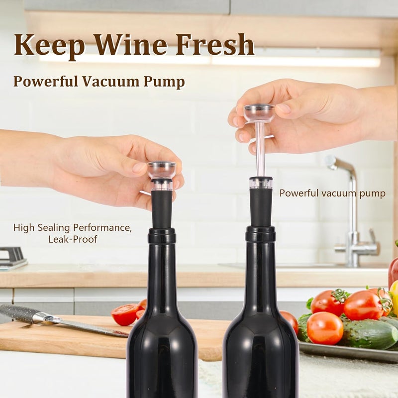 QONYFONE Wine Opener, Premium Zinc Alloy Wing Corkscrew, Heavy Duty Manual Multifunctional Bottle Opener for Kitchen, Restaurant, Bar and Waiters, Silver - Image 4